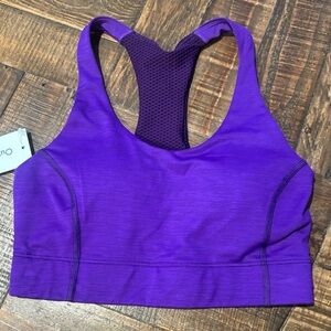 Outdoor Voices Do Something Bra NWT purple Sports Bra with Racerback Design